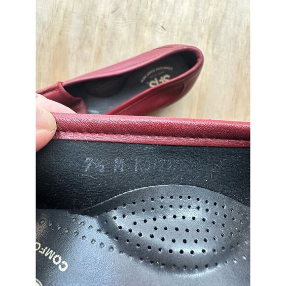 SAS Genuine Leather Women's Loafers, 7 1/2 M Tripad Comfort Shoes Red Slip On - Picture 3 of 6